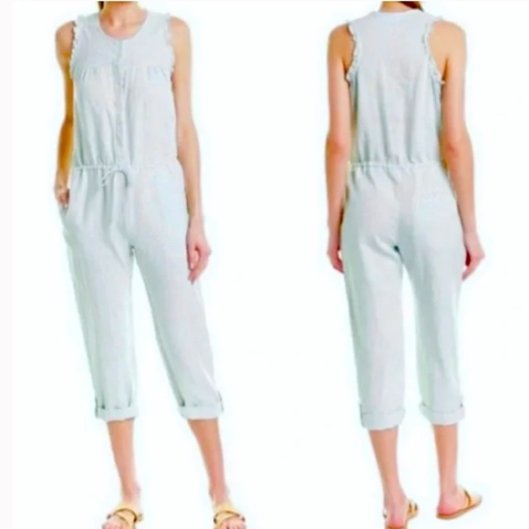 Young Fabulous Broke On The Road Maddox Linen Jumpsuit Size XS - Picture 1 of 13